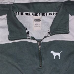 green PINK by victoria’s secret quarter zip